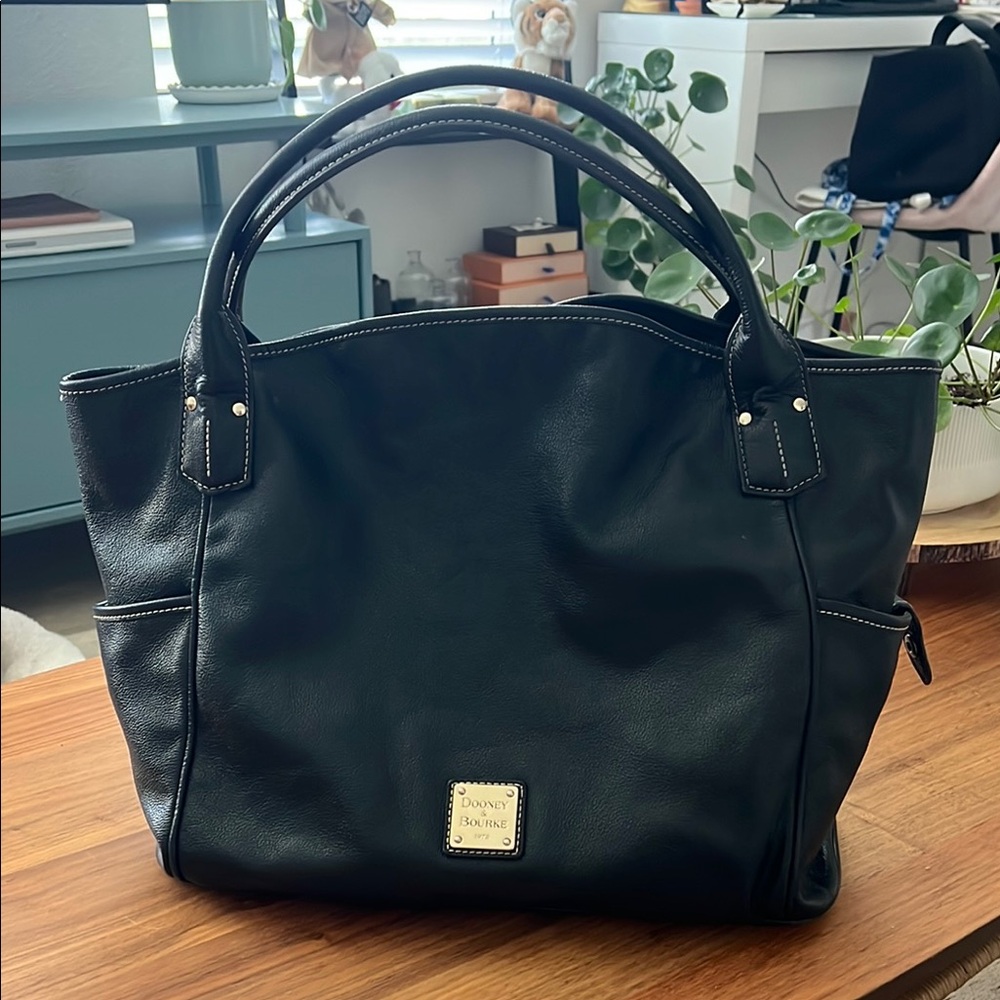 Dooney & Bourke Black Leather Tote Bag